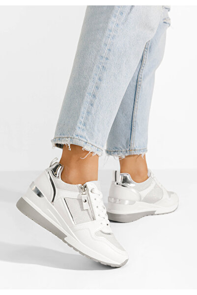 B T Shoes Sneakers με πλατφόρμα Rafina V2 λευκά