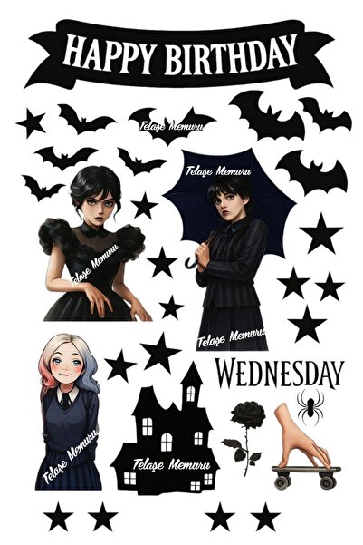 telaşe memuru طباعة رسمية لزينة الكيك والمعجنات الصالحة للأكل - زينة من الورق...