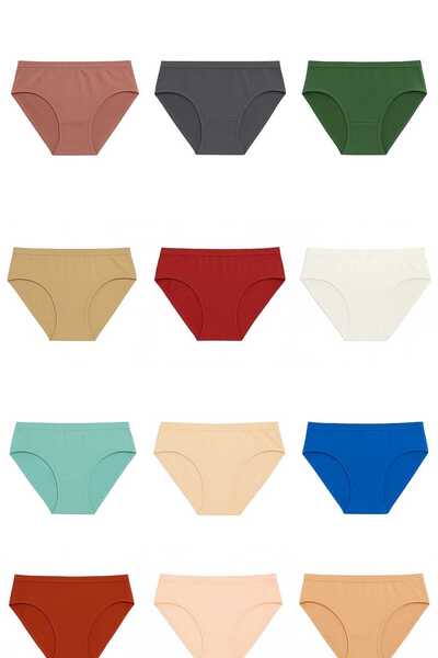 Emay Korse Women's Mi Panties Plus Size High Waist 1St Quality Navy Blue Color with 4XL and 5XL Options