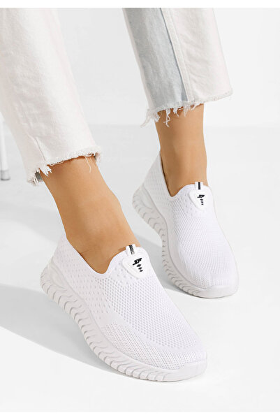 B T Shoes Γυναικεία Πάνινα Slip-On Anyla λευκά