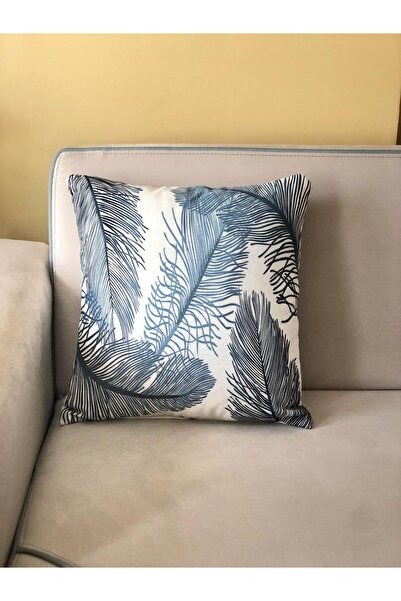 Evimora Home Decorative Throw Pillow Cover - Leaf Pattern, Modern Design, Zip...