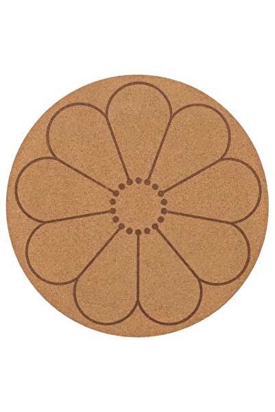 IKEA Placemat, Cork Heat Insulation/Flower Pattern, 35 cm