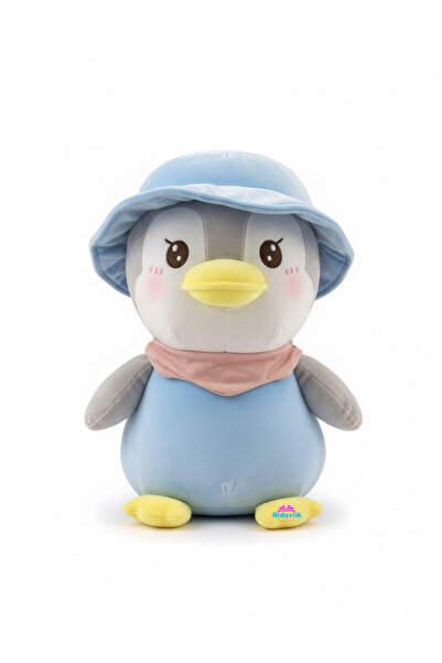 hediyecik Tulumlu Fularlı Sevimli Peluş Oyuncak Penguen 40 Cm