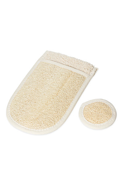 ComesBeauty مجموعة من قطعتين من قفازات اليقطين الطبيعية ومقشر الوجه (طبيعي)