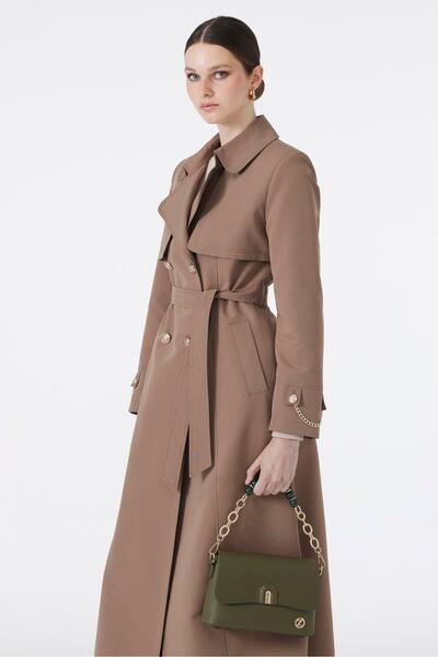 Zühre Zincir Detaylı Mocha Trençkot 13560