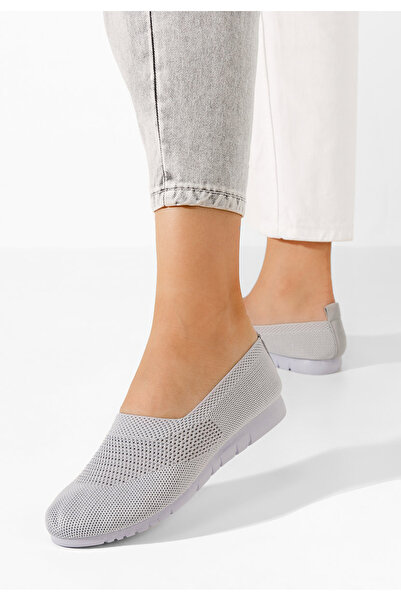 B T Shoes Šedé dámské baleríny Avanda