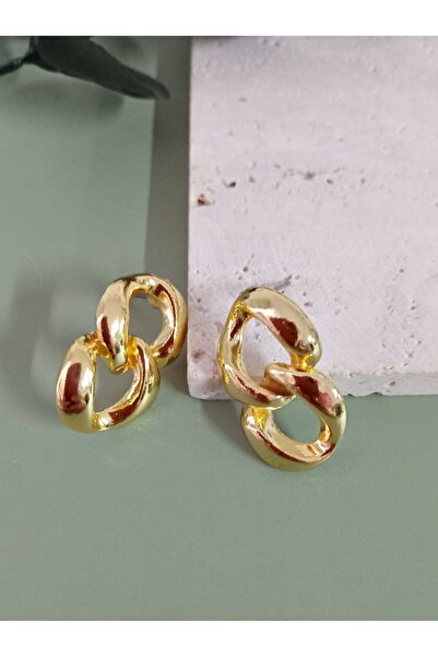 mos&more Gold Chain Model Lightweight Stylish Earrings