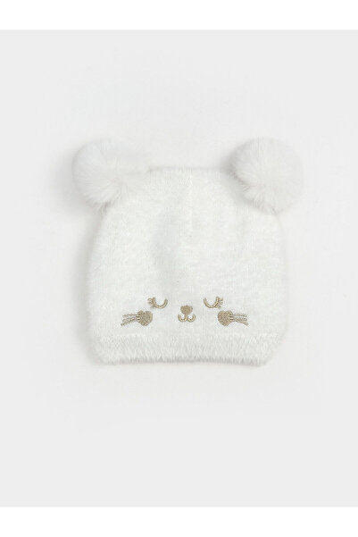 LC Waikiki Leave Your Style with Us |   Baby Girl Beanie with Ear Detail
