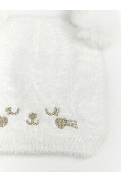 LC Waikiki Leave Your Style with Us |   Baby Girl Beanie with Ear Detail