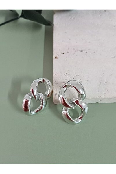 mos&more Silver Chain Model Lightweight Stylish Earrings