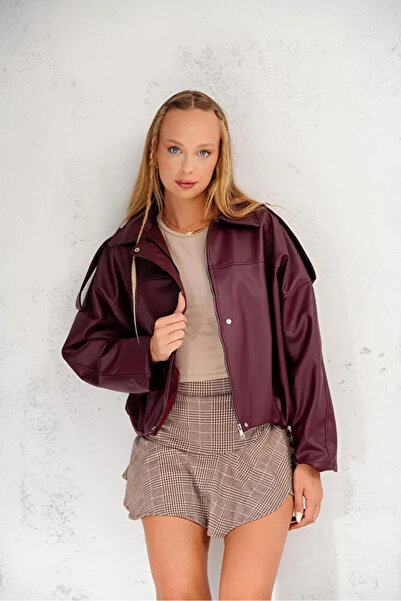 Velista Women's Zippered New Season Leather Jacket