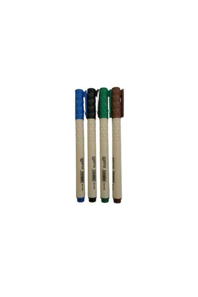 OEM Set 4 pixuri pentru caligrafie, maro/verde/negru/albastru