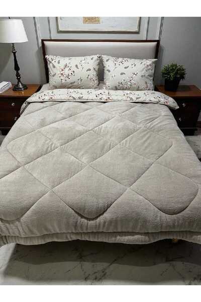 Tekstil Vagonu Çift Kişilik Welsoft Yorgan Çift Taraflı Uyku Seti | Lastikli Çarşaflı | Çeyiz Seti | Çeyiz Takımı