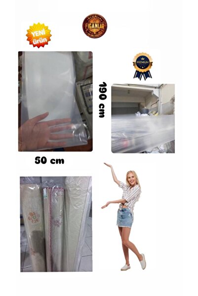 figanlar ambalaj 25 Adet 50cm190cm uzun Halı poşeti - Halı Kılıfı - bağlamalı - Halı Ambalajı şeffaf naylon torba