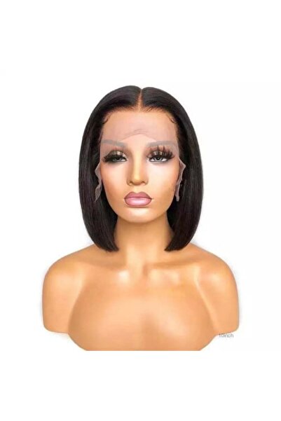 Bella باروكة شعر طبيعي بجذور أمامية سوداء (دانا)