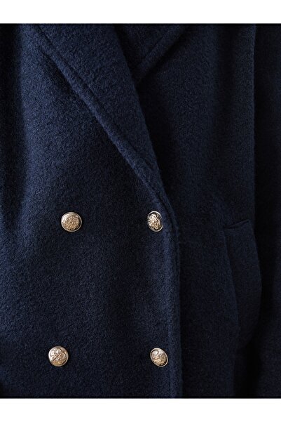 LC Waikiki LCW Modest YENİ SEZON Kruvaze Yaka Oversize Kadın Kaşe Kaban