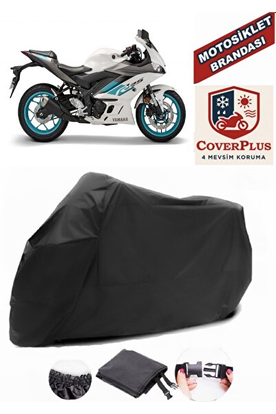 CoverPlus Siyah Yamaha YZF R25 ABS Uyumlu Motorsiklet Brandası,Motor Örtüsü B...