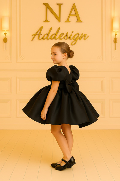 NA ADDESIGN Rochie de seara din satin pentru fete, rochie umflata din satin p...