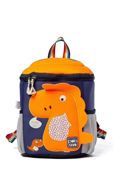 POLORULO Ayıcık Desenli Çocuk Okul Çantası – Çok Bölmeli, Peluş Detaylı