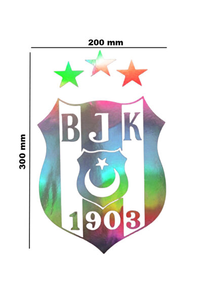 meristeed BJK Model Tasarımlı Renk Değiştiren Hologram Sticker – Araba, Kask ...