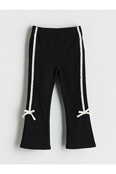 LC Waikiki Ecru Crew Neck Bow Embroidered Long Sleeve Girls' Sweatshirt and Leggings -For Yourself-