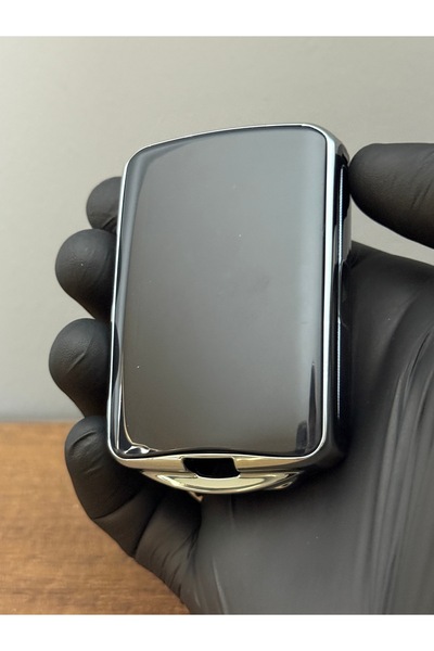 Mavi Keys Husă din silicon pentru telecomandă cu 4 butoane pentru Volvo XC90 XC40 XC70 S60 S80 S90 C30 V70 V90 - Culoare negru argintiu