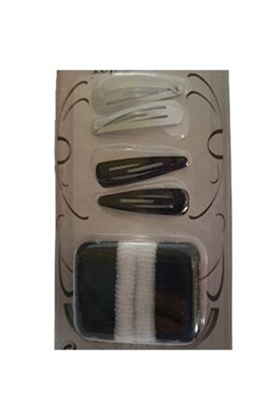OEM Set 10 agrafe de par, alb/negru