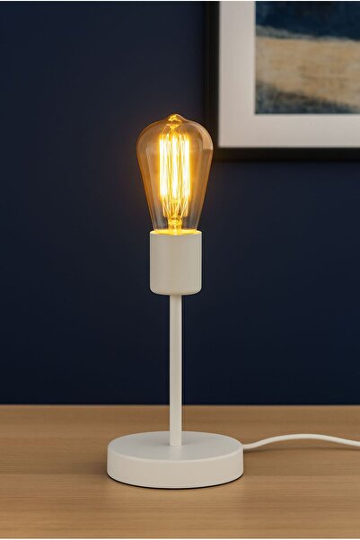 VENON Retro Table Lamp Lampshade Decorative Design Modern Metal Leg White