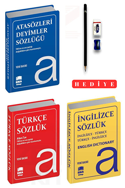 Ema Kitap Atasözleri Deyimler-Türkçe ve İngilizce Biala Kapak Sözlük Seti (Ka...