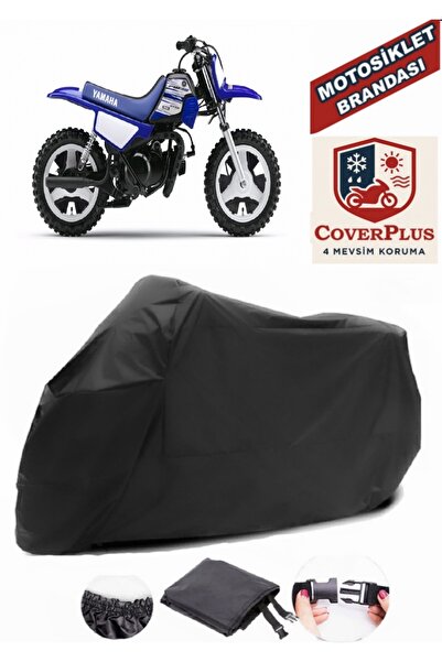 CoverPlus Siyah Yamaha PW 50 Motorsiklet Brandası,Motor Örtüsü Bağlantı Tokal...