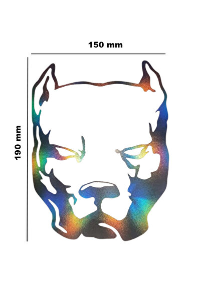 meristeed ملصق هولوجرام متغير اللون بتصميم Köpek1 - للسيارات والخوذات وغيرها....