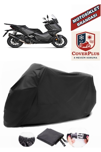 CoverPlus Siyah Honda ADV350 Motorsiklet Brandası,Motor Örtüsü Bağlantı Tokal...