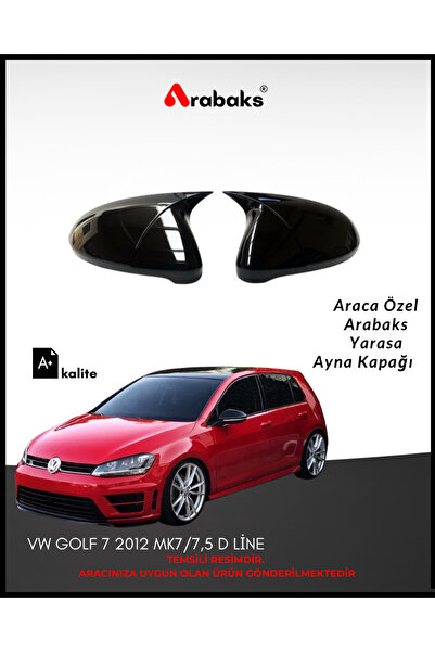 Arabaks VW GOLF 7 2012 MK7/7,5 D LİNE Batman Yarasa Ayna Kapağı 2'li Takım (M...