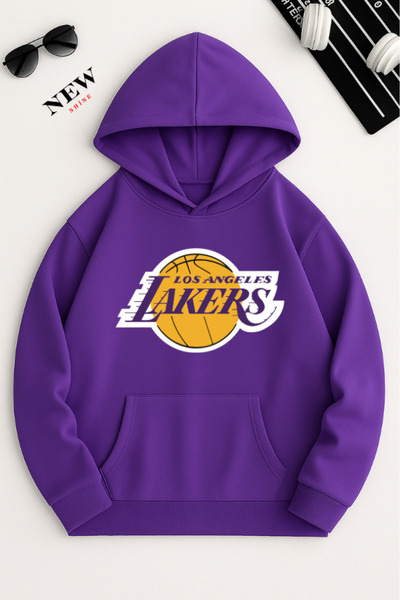 New Shine Lakers Baskılı Sweatshirt