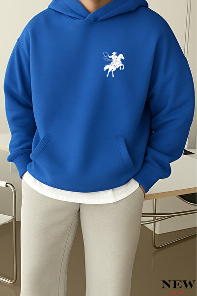 New Shine Running Horse Printed Sweatshirt