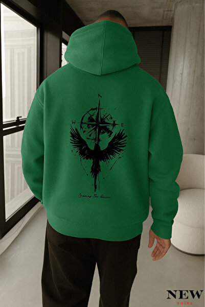 New Shine Eagle Compass Printed Sweatshirt