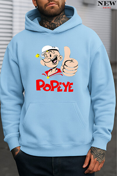 New Shine سويت شيرت بطبعة بوباي برقبة دائرية