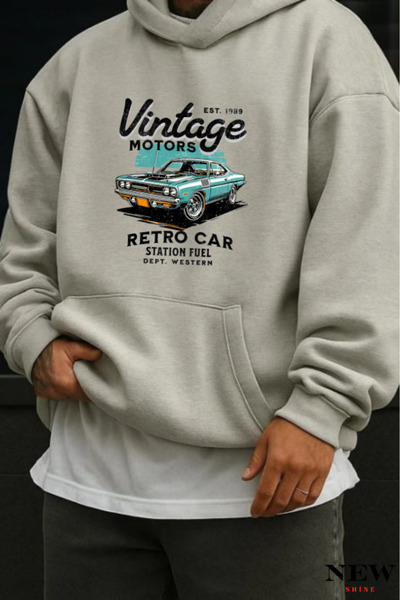 New Shine Φούτερ με vintage στάμπα