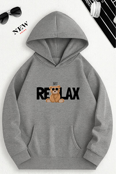 New Shine سويت شيرت مطبوع عليه ريلاكس