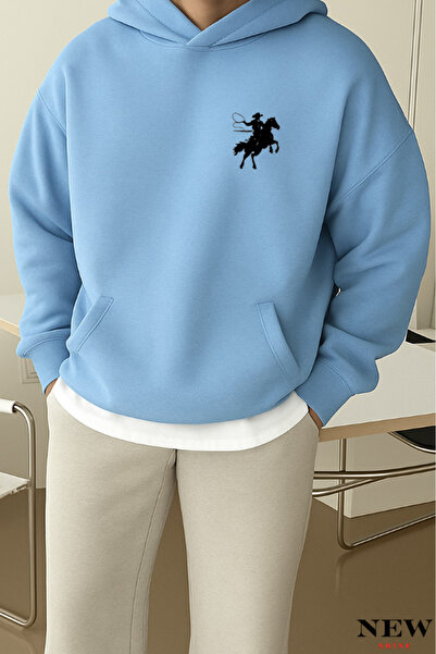 New Shine Running Horse Printed Sweatshirt