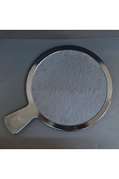 GuvenliPazar Melamin Pizza ve Sunum Tabağı – Saplı Siyah Servis Tabağı 33 cm