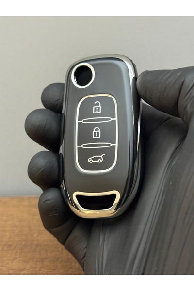 Mavi Keys غطاء مفتاح من السيليكون بثلاثة أزرار متوافق مع رينو تاليسمان، ميجان...