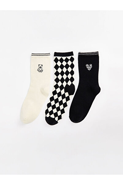 LC Waikiki Create Your Style from Uzg Store |   Patterned Women's Socks 3-Piece