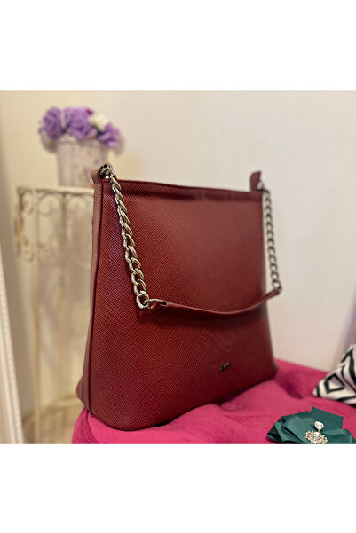 Zea Geanta Dama Office Piele Bordo Texturata