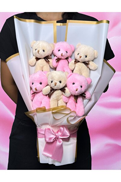 lenostra Kiza Hediye Ayıcık Buketi - Kiza Dogum Günü Hediyesi - Hediye Kiz - Kız Kardeşe - Ablaya - Arkadaşa