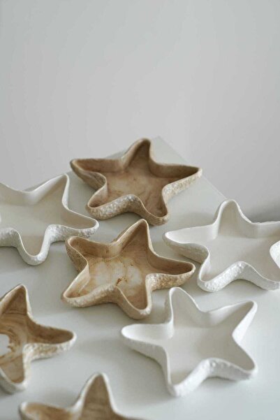 Ziani Starfish Decorative Ceramic Tray | Jewelry Dish | Coastal Trinket Tray | Ceramic Home Decor