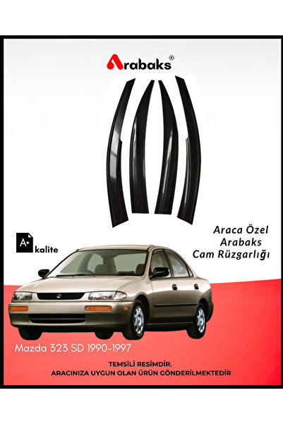 Arabaks Mazda 323 SD 1990-1997 Cam Rüzgarlığı 4'lü Takım (MUGEN TİP, DAYANIKL...