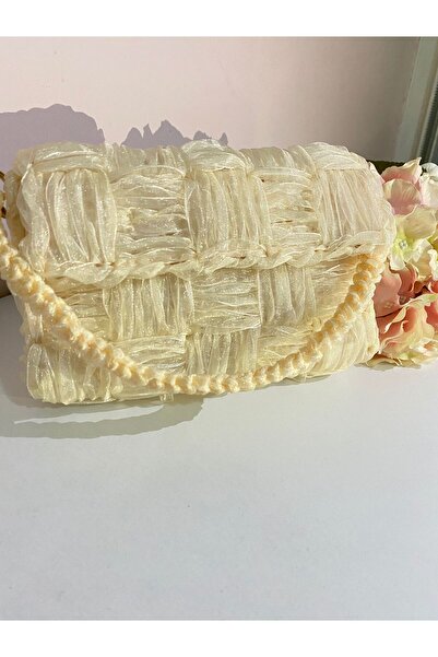 Ucuz Parçacım Handmade Ribbon Bag – for Evening and Special Occasion Combinat...