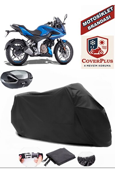 CoverPlus Siyah Bajaj Pulsar F 250 Motosiklet Brandası Arka Çanta Uyumlu,Last...