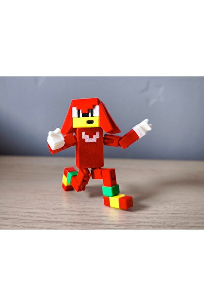 FigürDizayn Minecraft Ekidne Knuckles Kirpi Sonik Hareketli Eklemli Figür 1 Adet Sonic